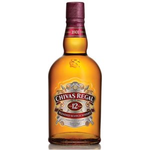 Bottle of Chivas Regal 12 year old blended scotch whisky